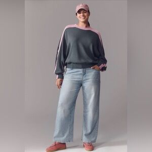 Anthropologie Maeve Dolman-Sleeve Color Block Sweater. PM.